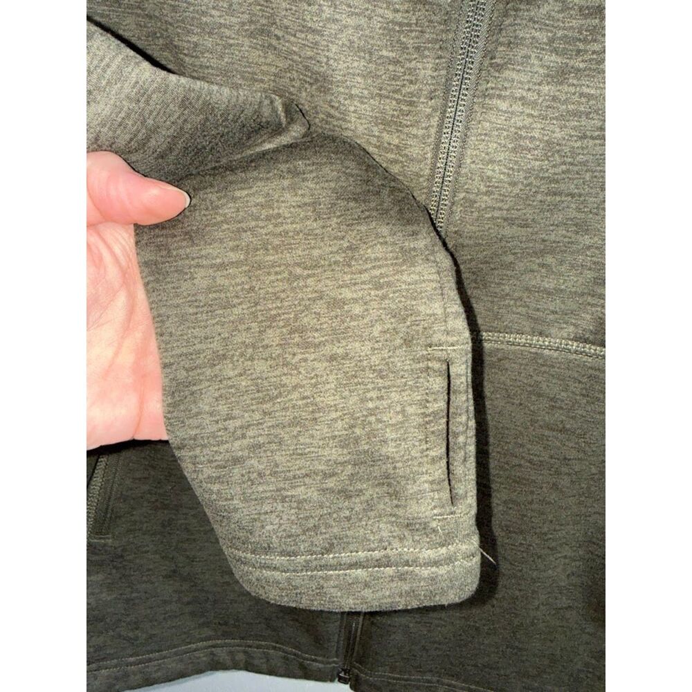 The North Face Women's Agave Full Zip Fleece Jacket Green Heathered Size M - Picture 2 of 7